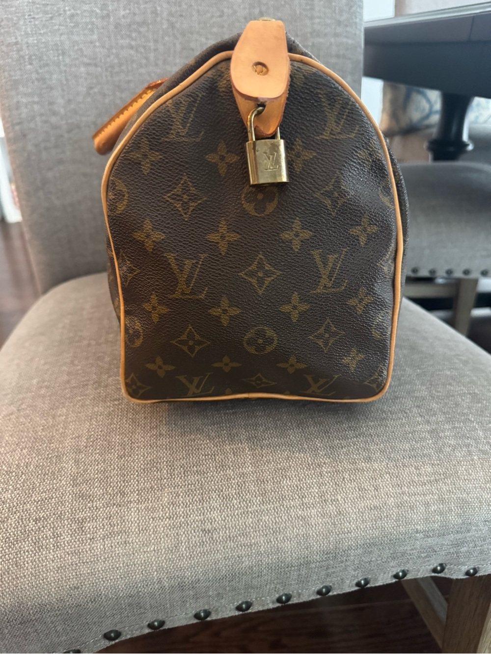 Louis Vuitton Speedy 30 Monogram Canvas Handbag SD4007 w/ Lock & Key - Picture 14 of 16
